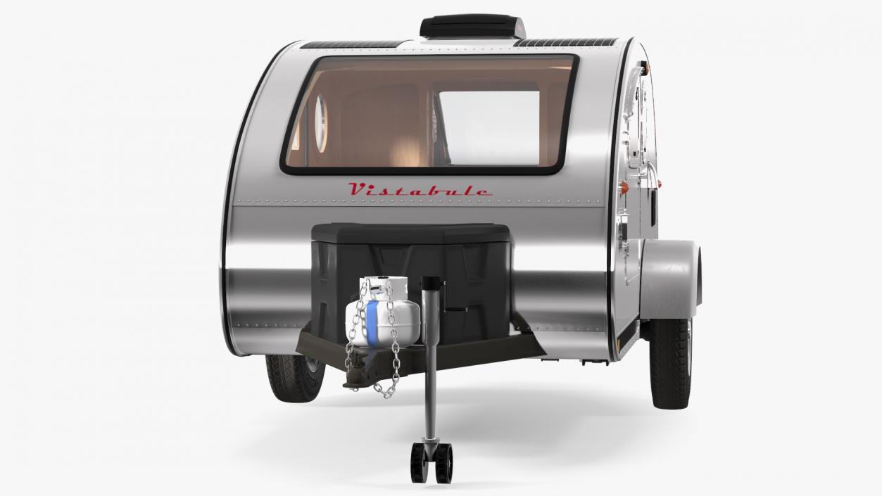 3D Metallic Vistabule Teardrop Camping Trailer model