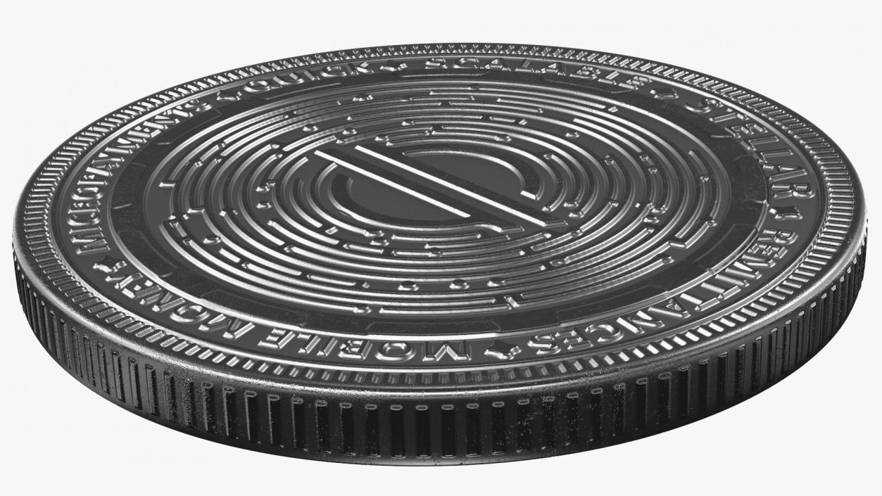 3D Cryptocurrency Coins Silver Collection model