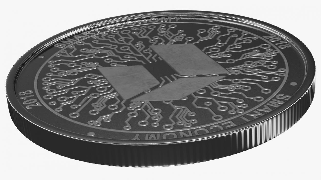 3D Cryptocurrency Coins Silver Collection model