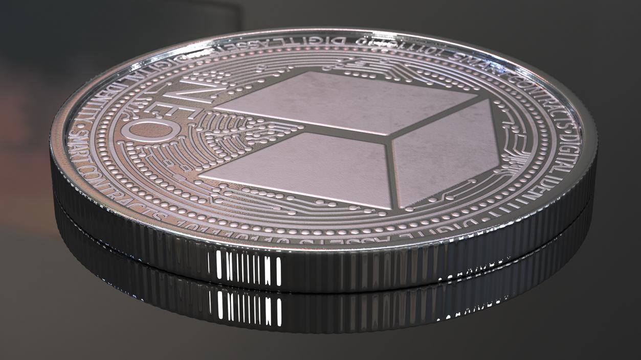 3D Cryptocurrency Coins Silver Collection model