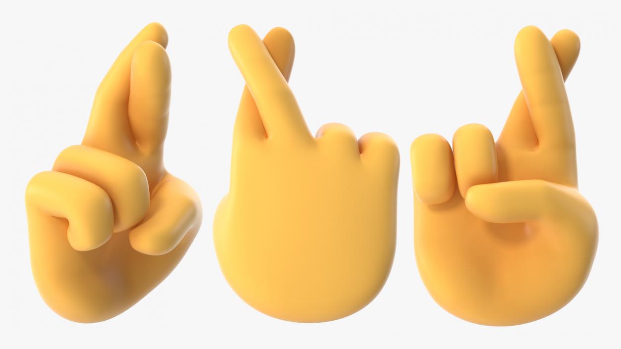 3D Crossed Fingers Emoji