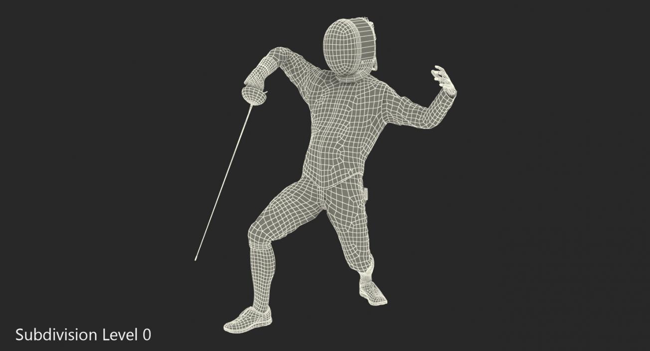 Fencer Defence Pose 3D model