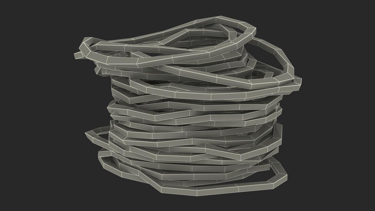 3D model Stack of Colorful Rubber Bands