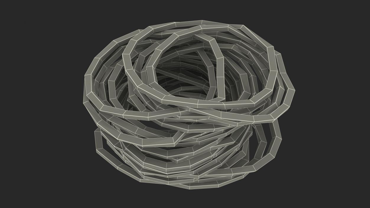 3D model Stack of Colorful Rubber Bands