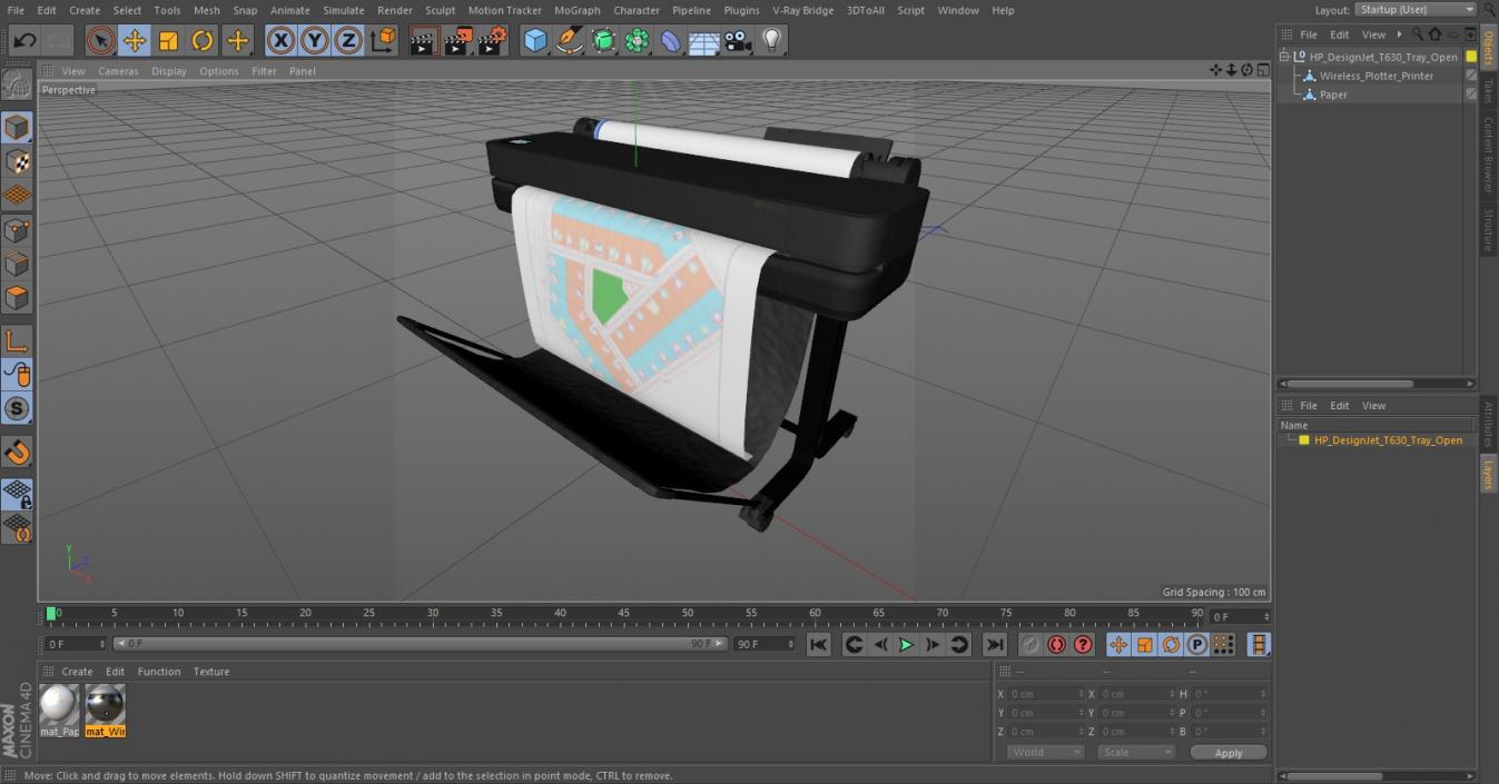 Wireless Plotter Printer Open 3D model