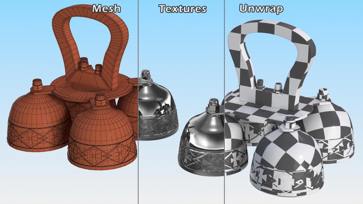 3D Cathedral Bells Collection 4 model