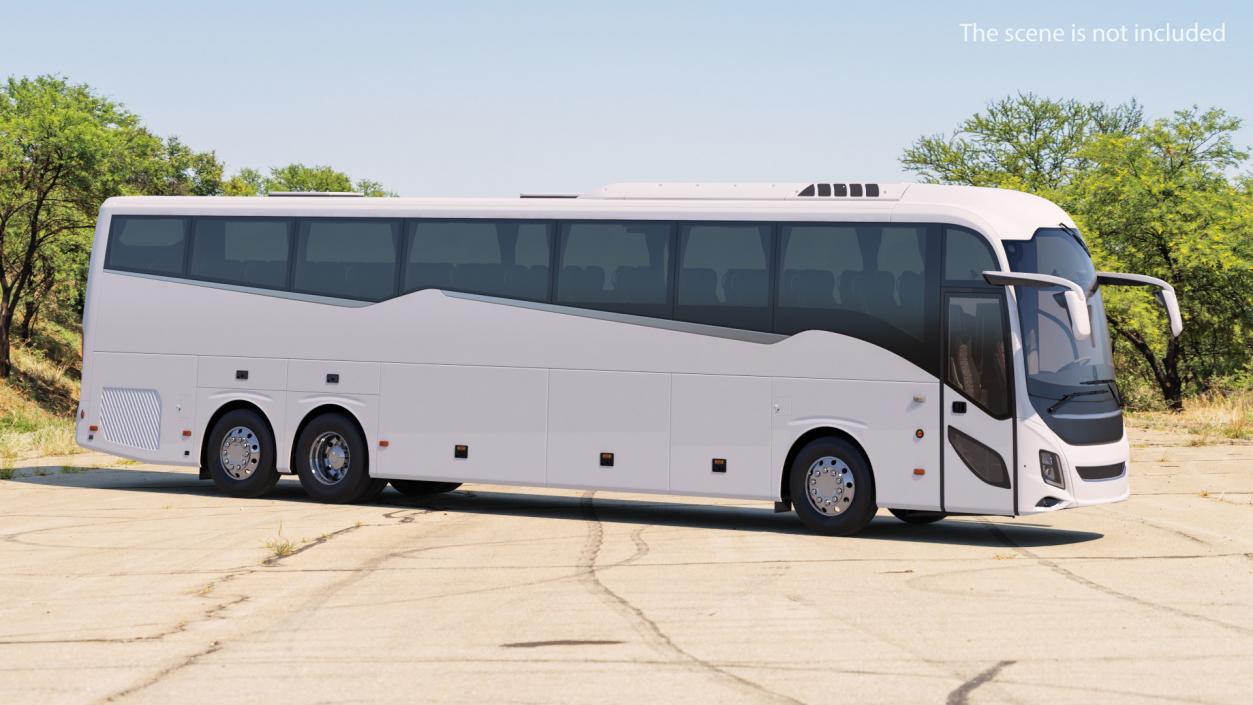 3D Luxury Coach Tour Bus Rigged model