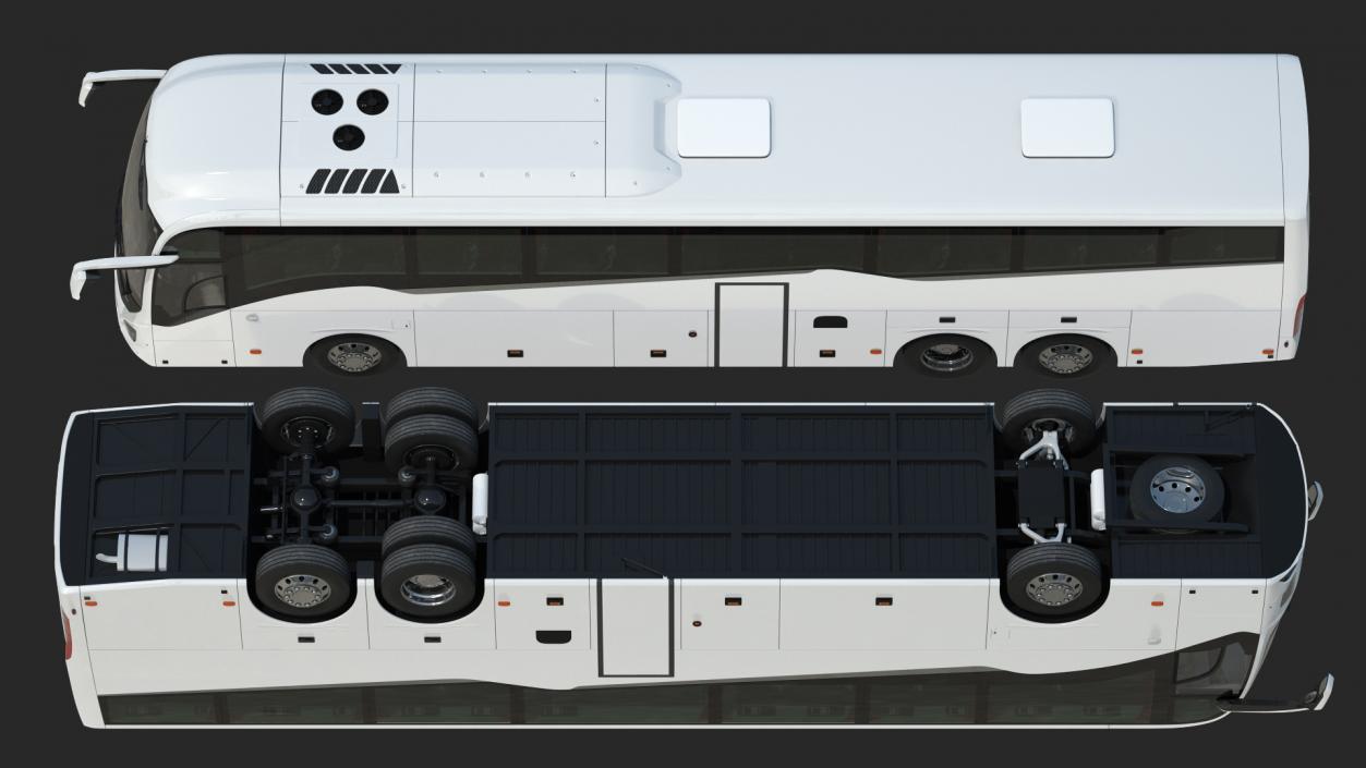 3D Luxury Coach Tour Bus Rigged model