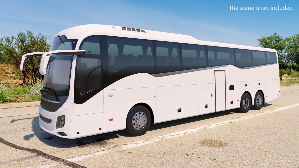 3D Luxury Coach Tour Bus Rigged model