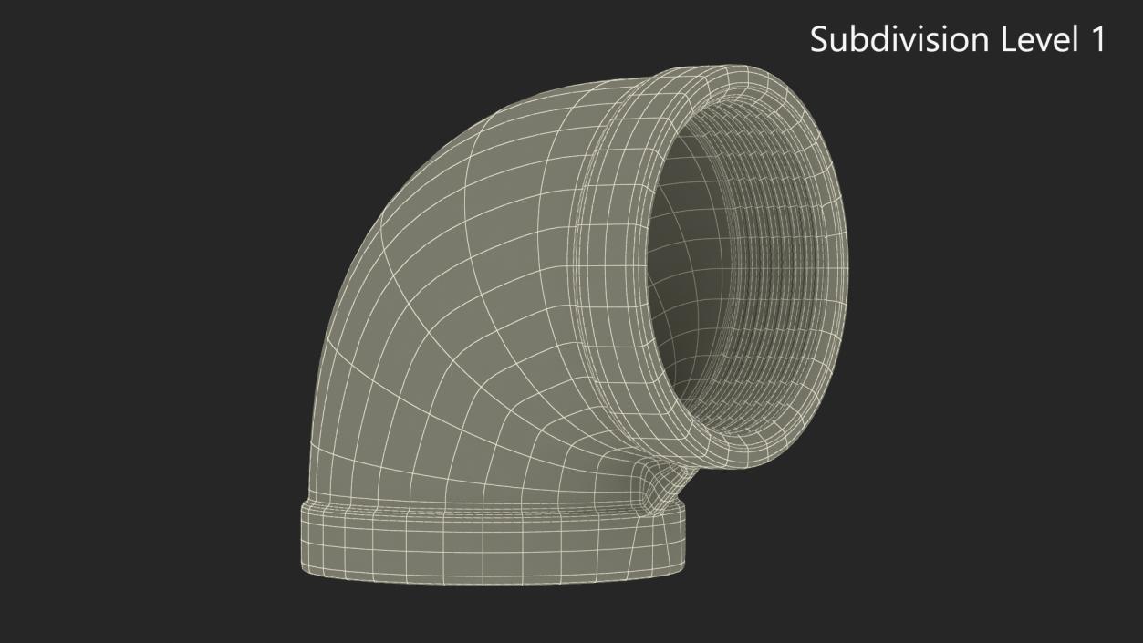 Fitting 90-Degree Elbow SS304 3D model