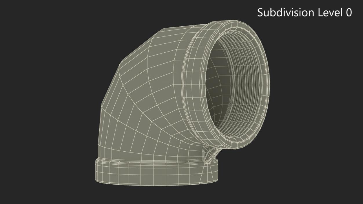 Fitting 90-Degree Elbow SS304 3D model