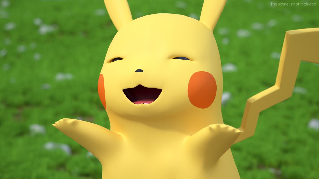 3D Pikachu Character Rigged for Maya model