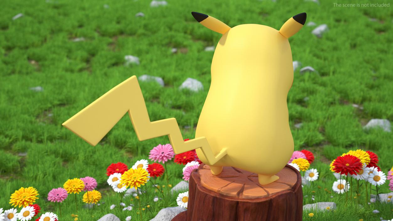 3D Pikachu Character Rigged for Maya model