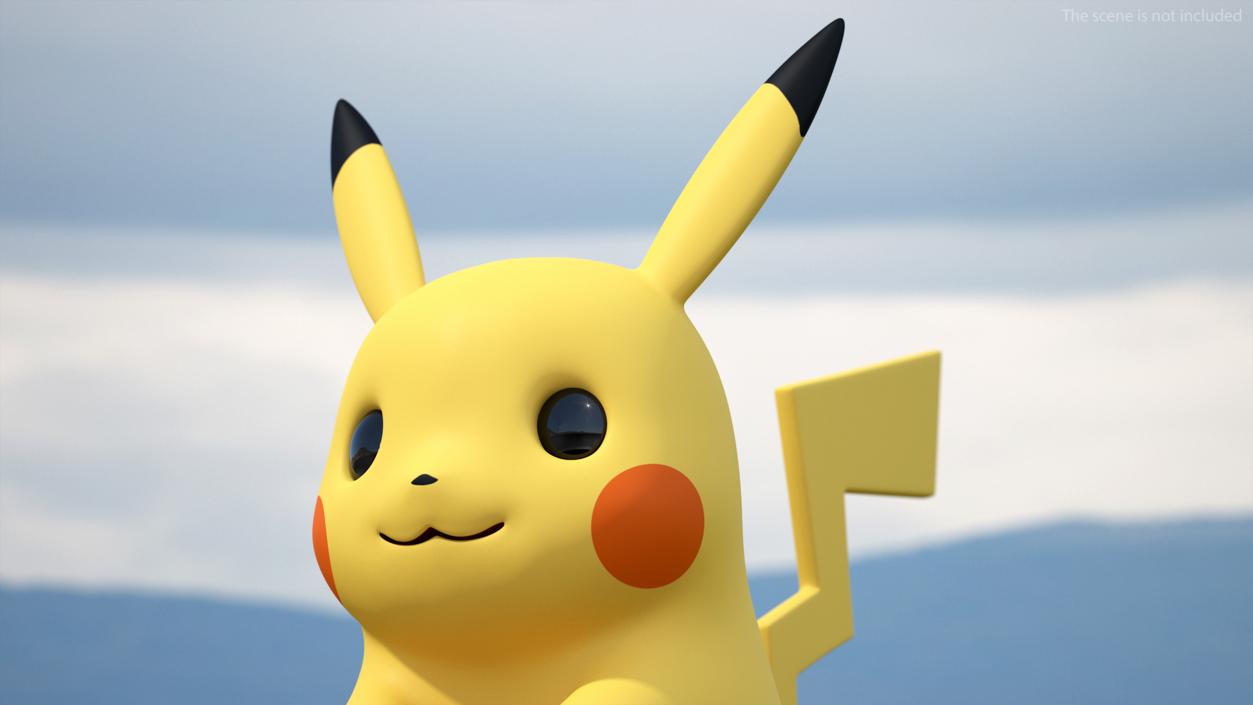 3D Pikachu Character Rigged for Maya model