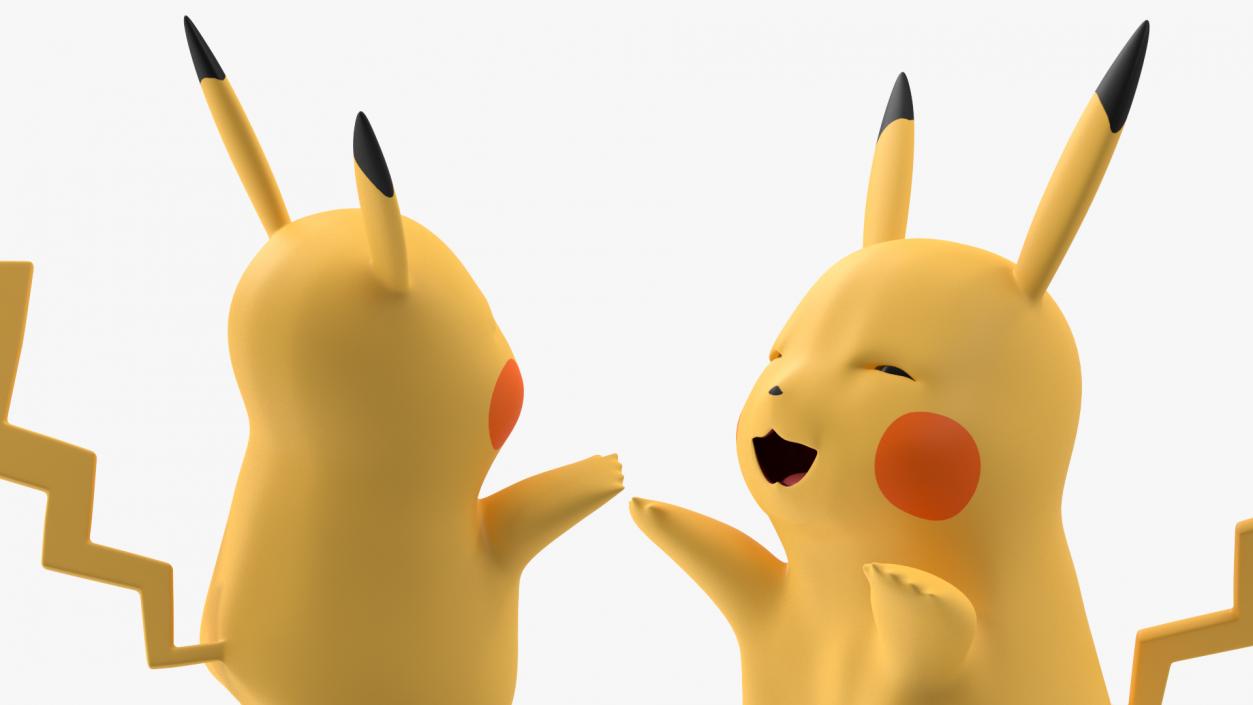 3D Pikachu Character Rigged for Maya model