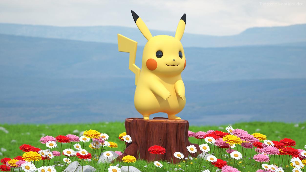 3D Pikachu Character Rigged for Maya model