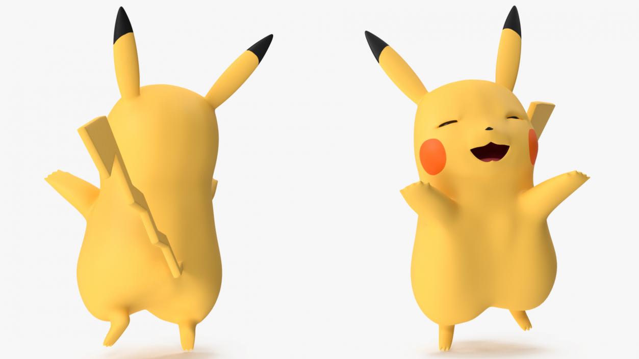 3D Pikachu Character Rigged for Maya model