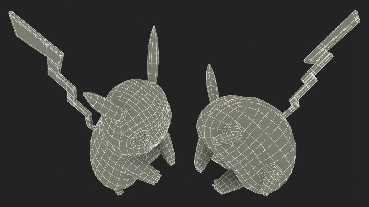 3D Pikachu Character Rigged for Maya model