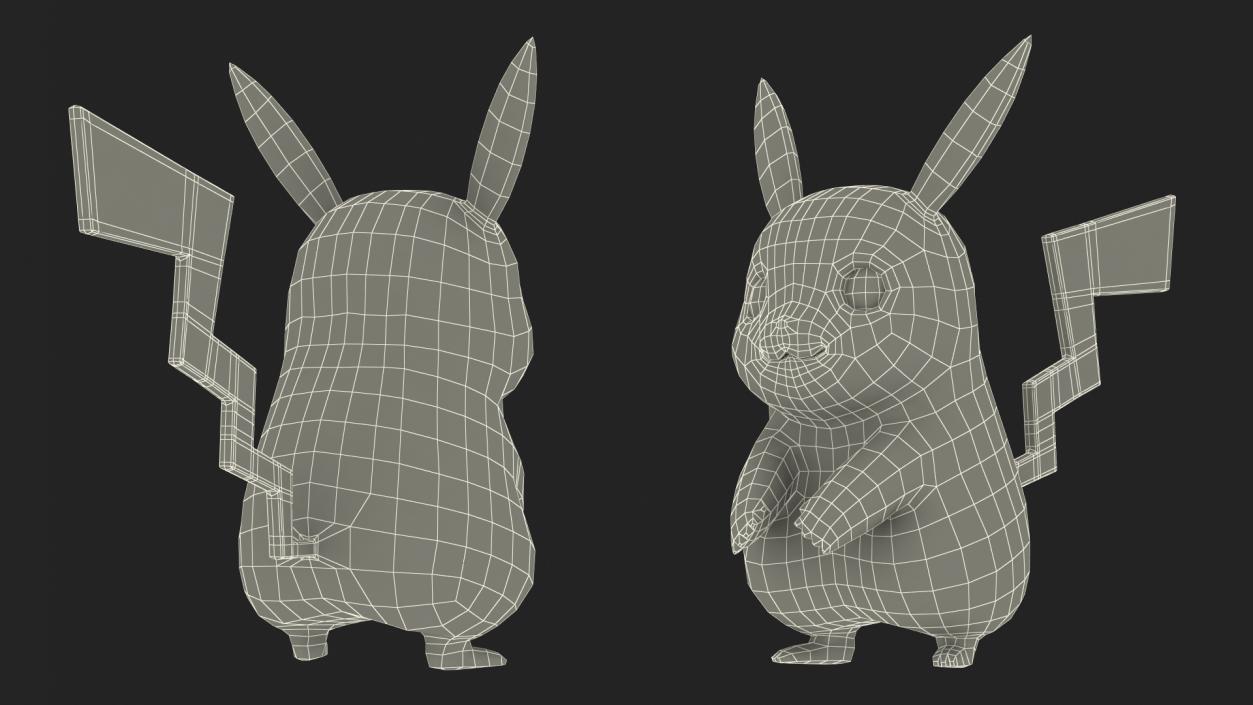 3D Pikachu Character Rigged for Maya model