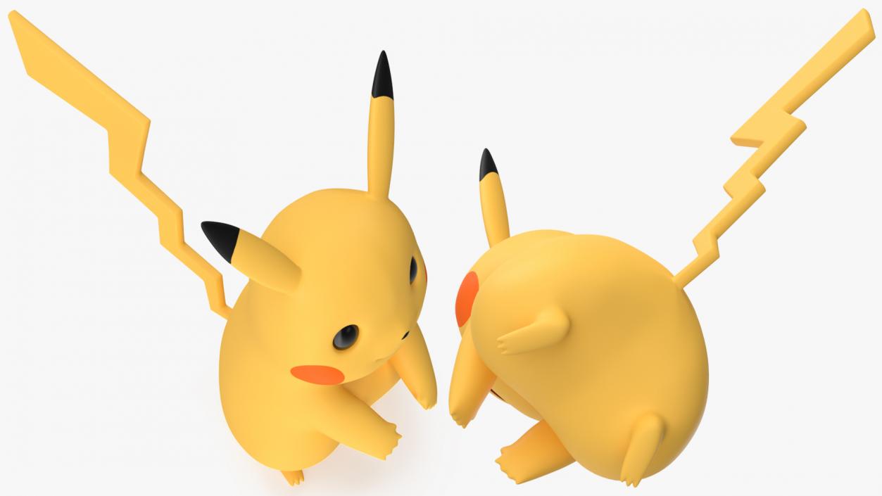 3D Pikachu Character Rigged for Maya model