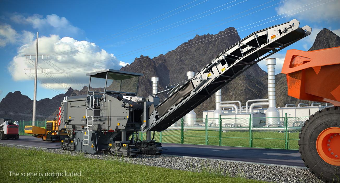 Asphalt Milling Machine Clean 3D model