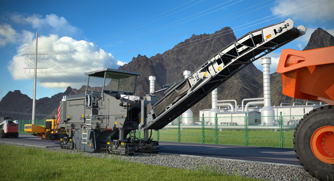 Asphalt Milling Machine Clean 3D model