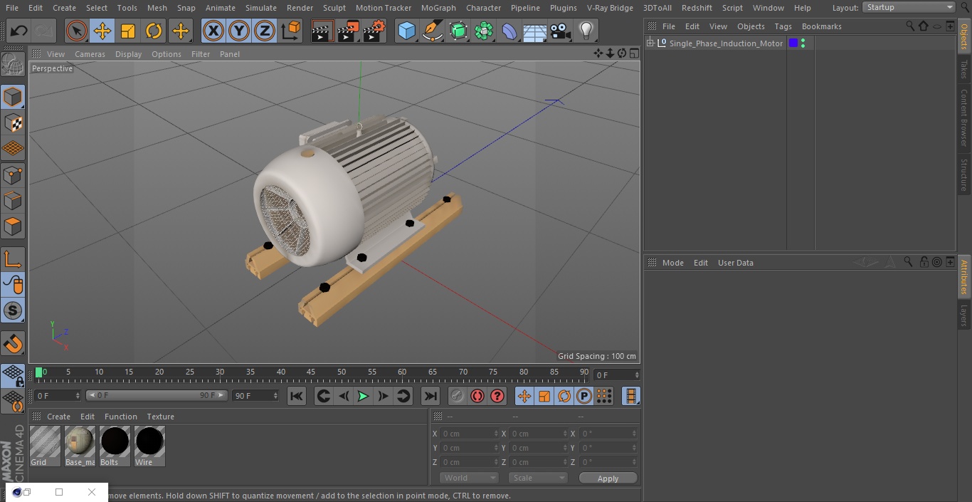 3D Single Phase Induction Motor model