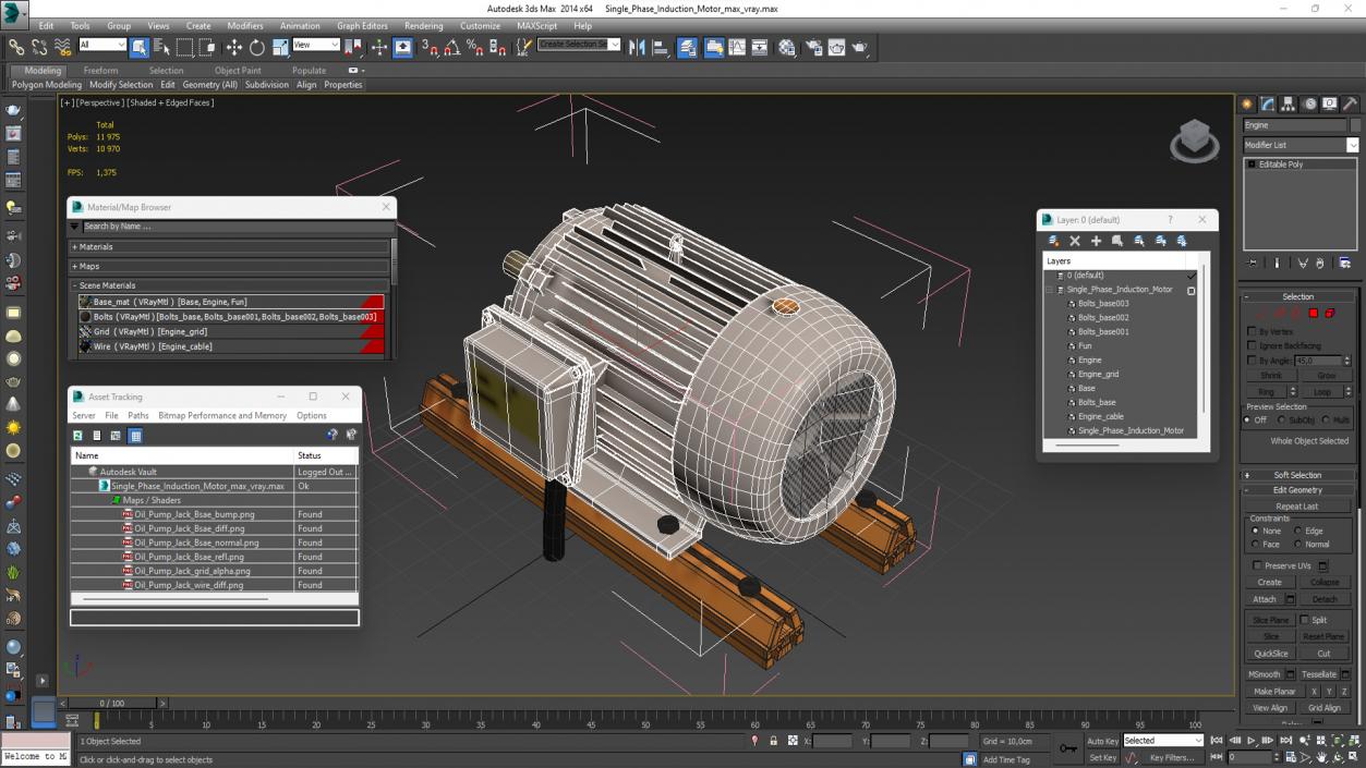 3D Single Phase Induction Motor model