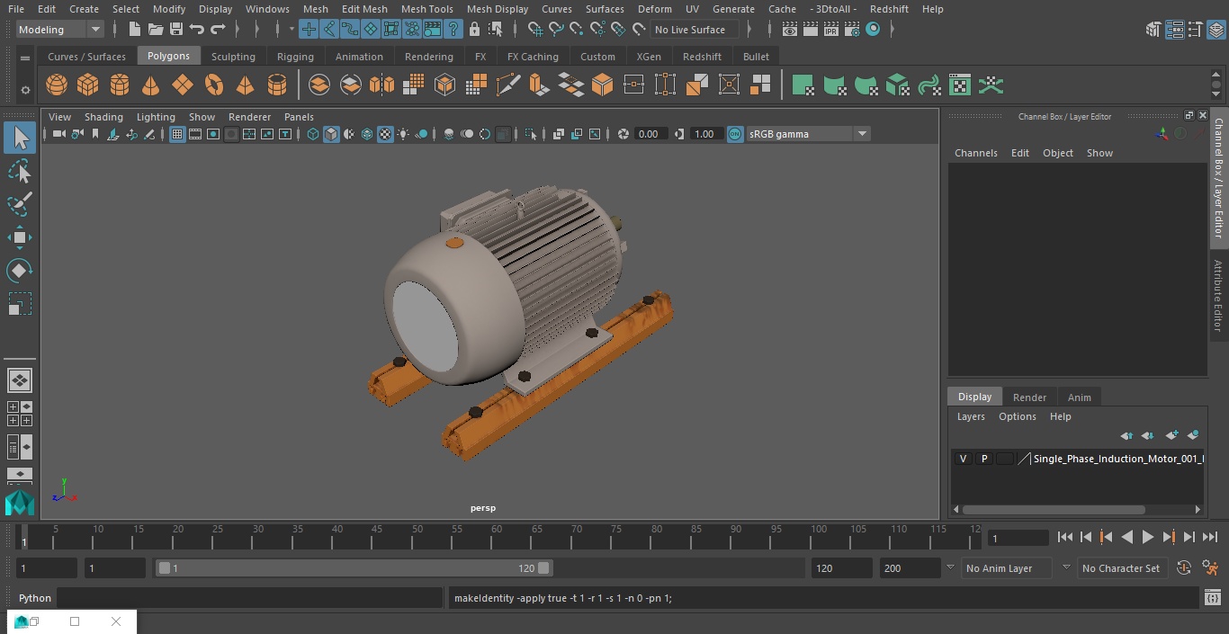 3D Single Phase Induction Motor model