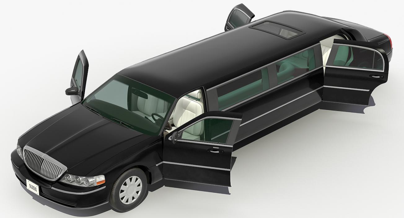 3D Limousine Generic Black model