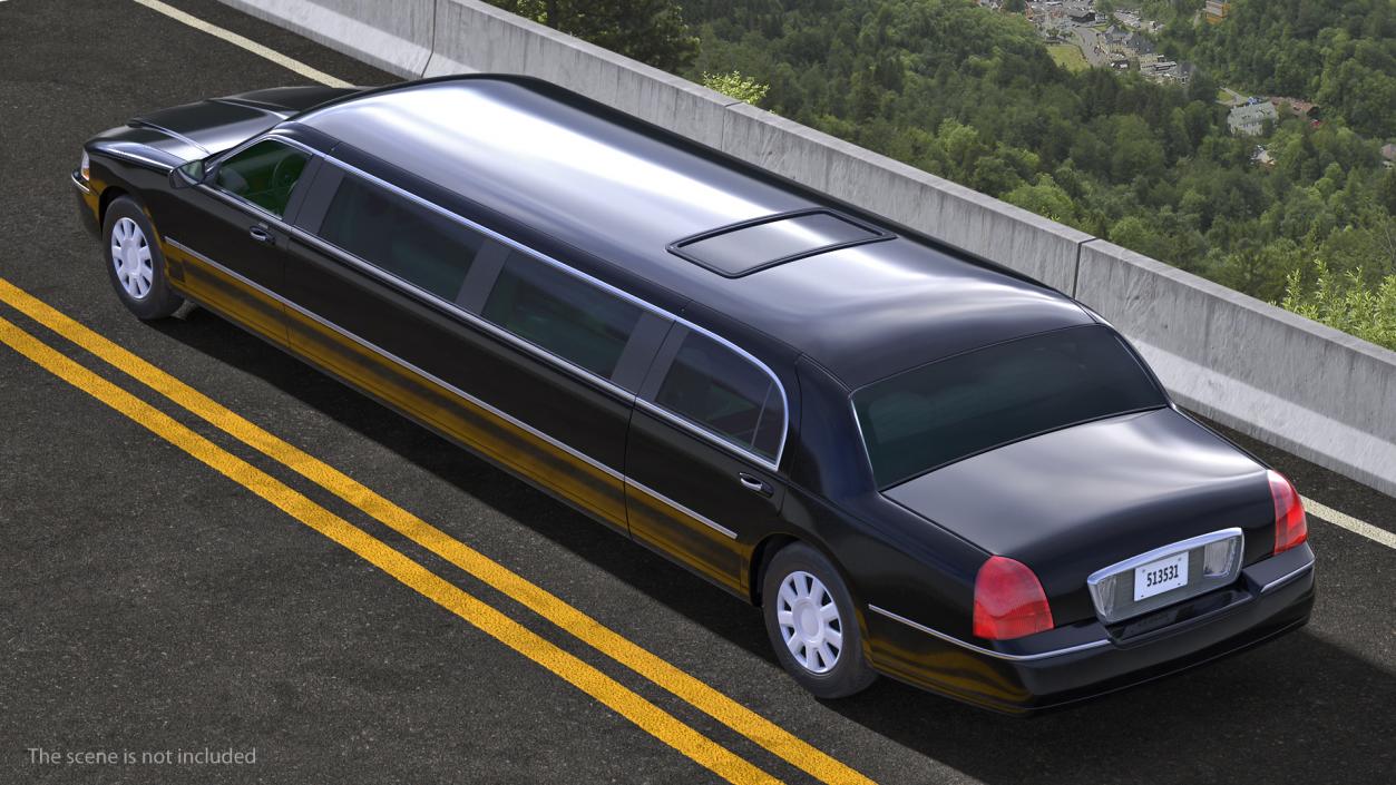 3D Limousine Generic Black model