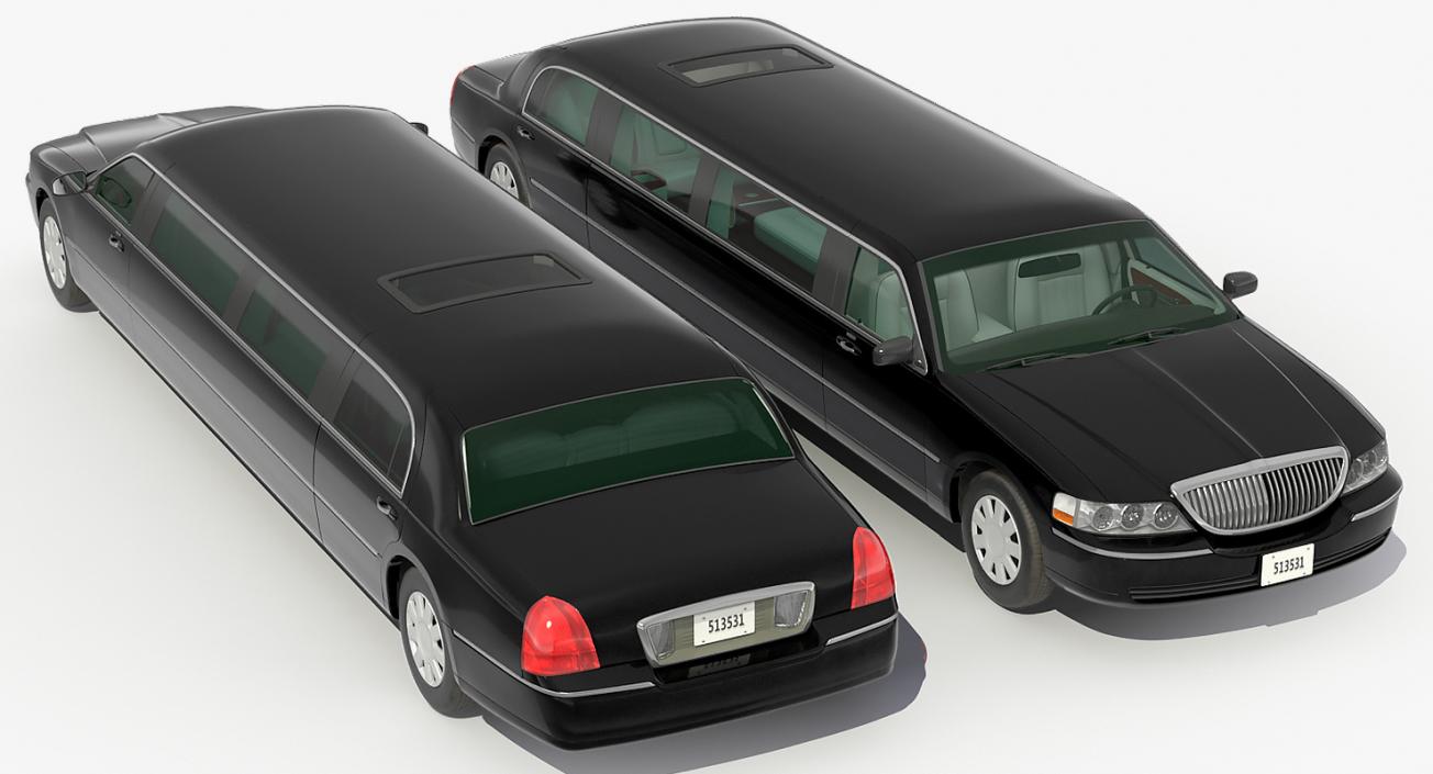 3D Limousine Generic Black model