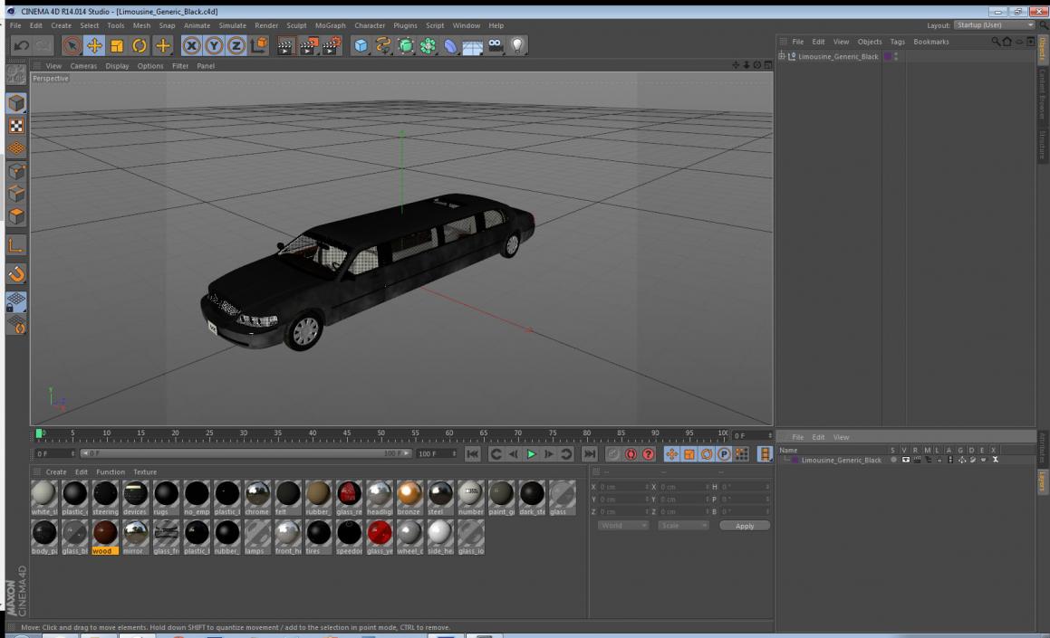 3D Limousine Generic Black model