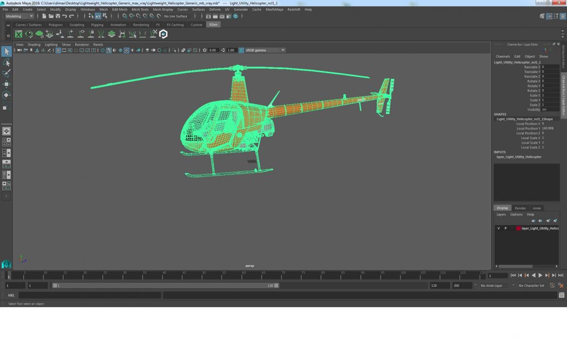 Lightweight Helicopter 3D