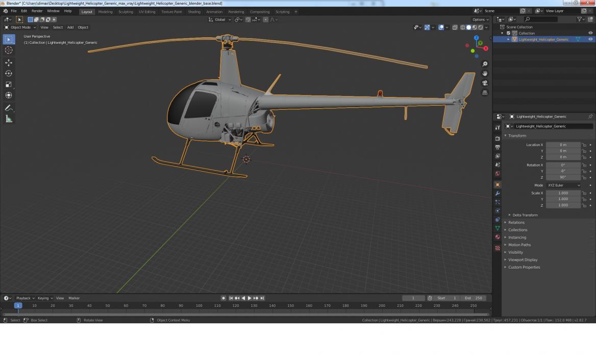 Lightweight Helicopter 3D