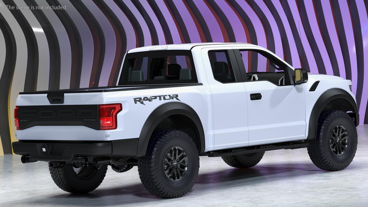 3D Ford F-150 Raptor 2017 White model