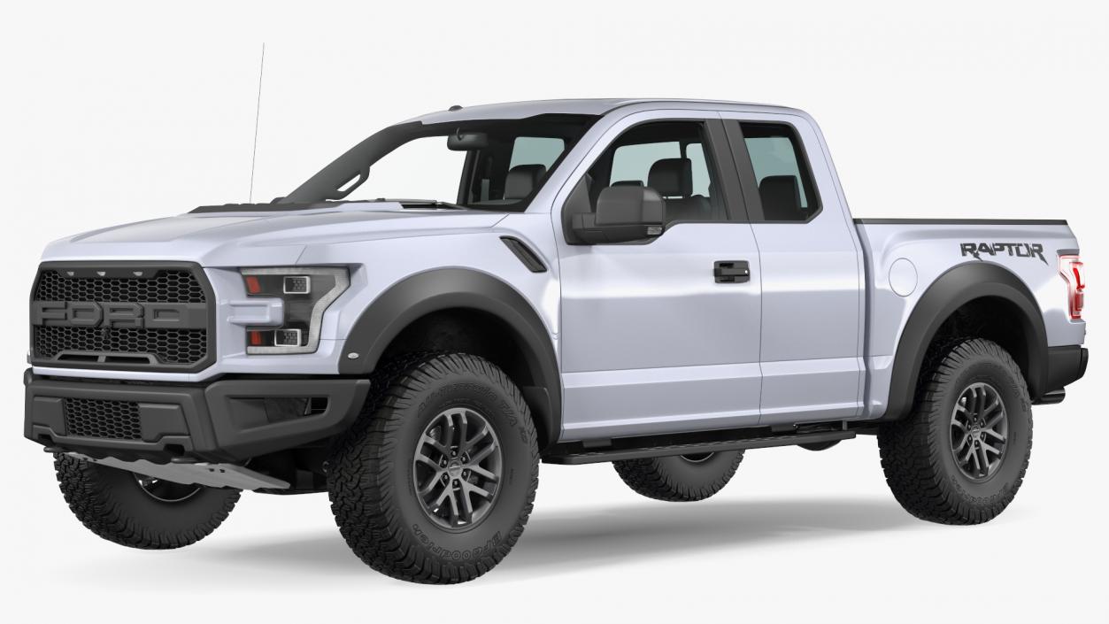 3D Ford F-150 Raptor 2017 White model