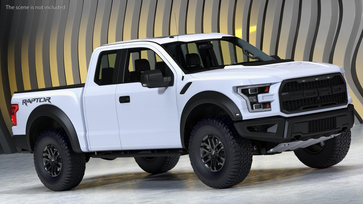 3D Ford F-150 Raptor 2017 White model