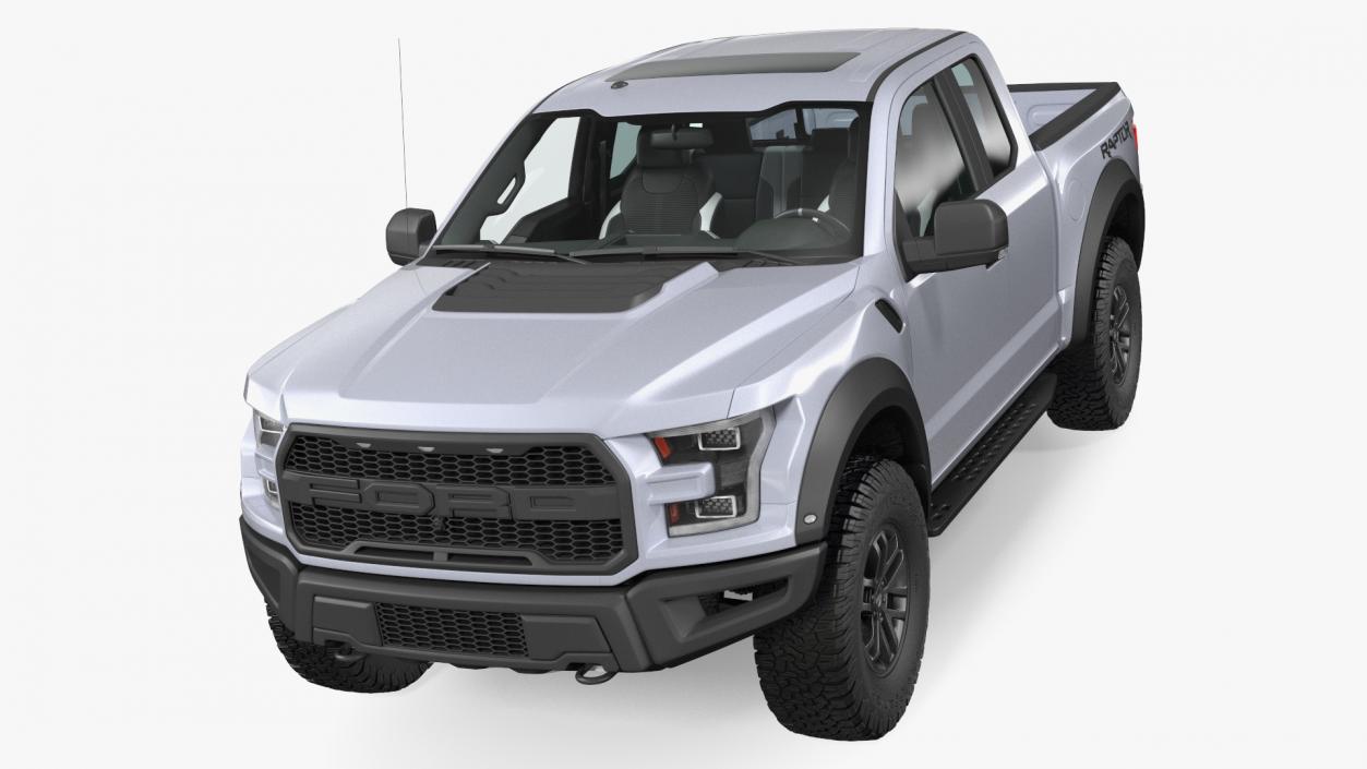 3D Ford F-150 Raptor 2017 White model