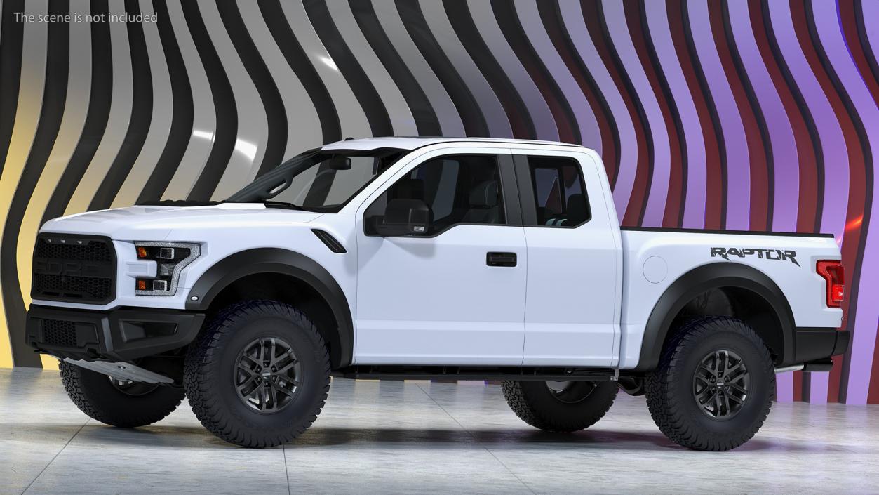 3D Ford F-150 Raptor 2017 White model