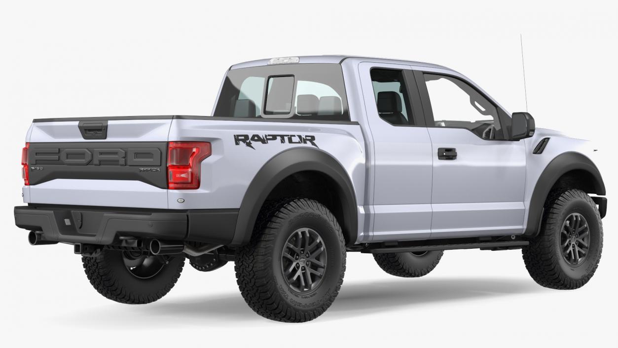 3D Ford F-150 Raptor 2017 White model