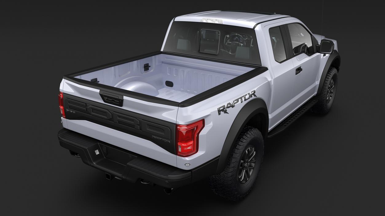 3D Ford F-150 Raptor 2017 White model