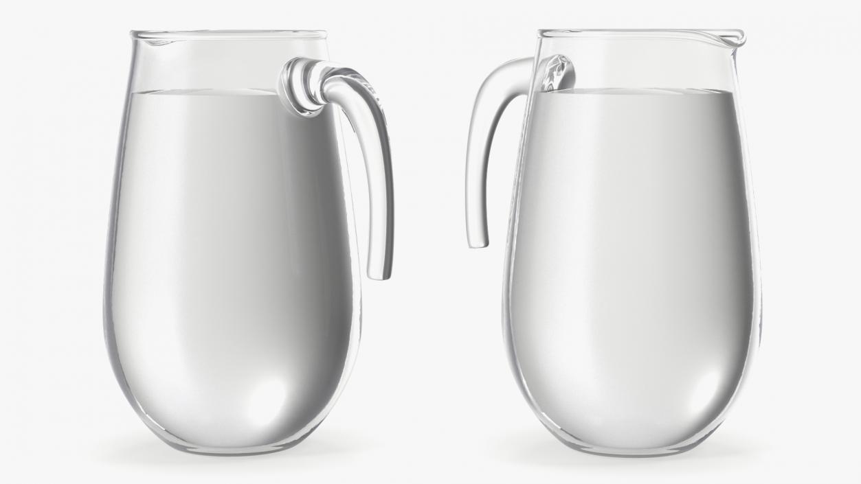 Glass Jugs With Water Collection 4 3D model