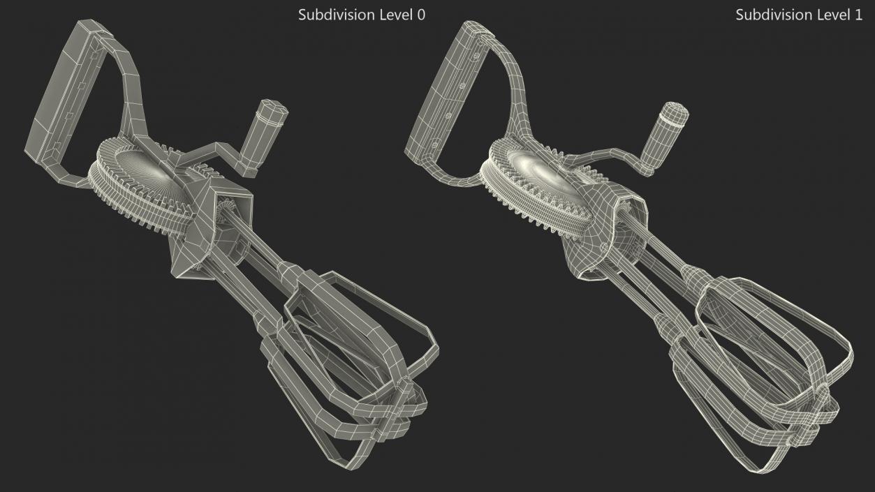 Handheld Egg Beater 3D model