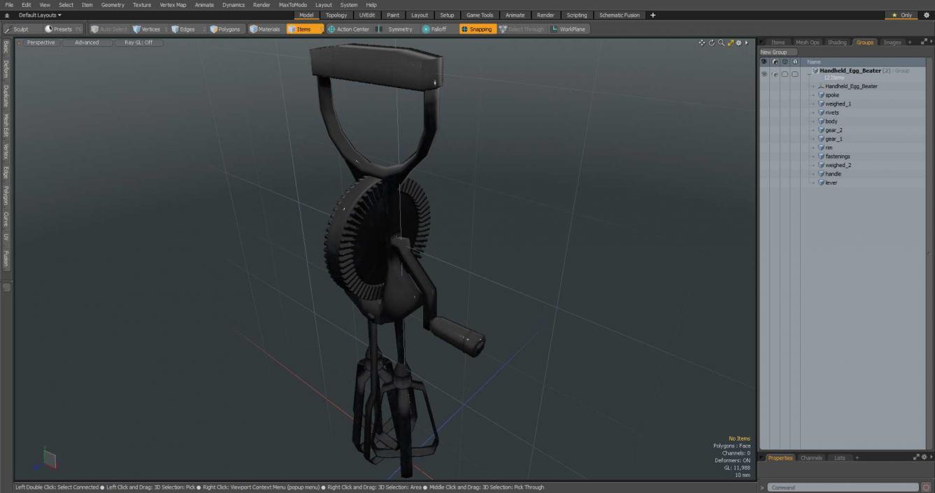 Handheld Egg Beater 3D model