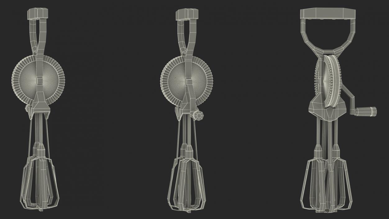 Handheld Egg Beater 3D model