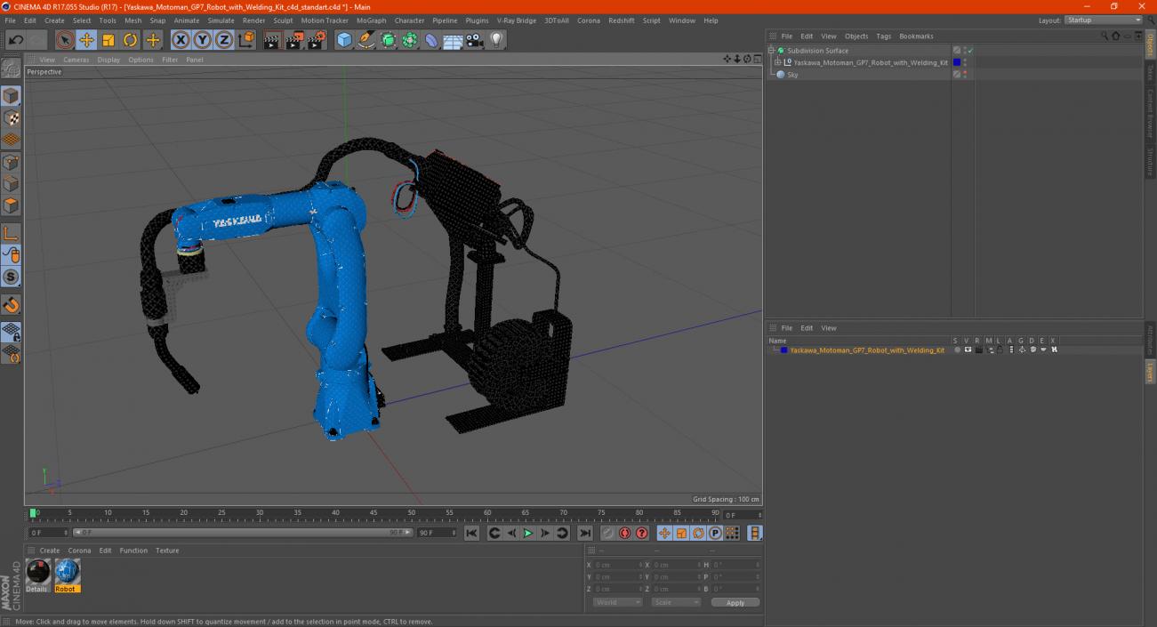 Yaskawa Motoman GP7 Robot with Welding Kit 3D