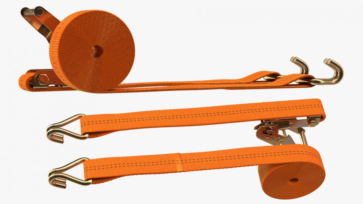 3D Ratchet Tie Down Strap Double J Hook