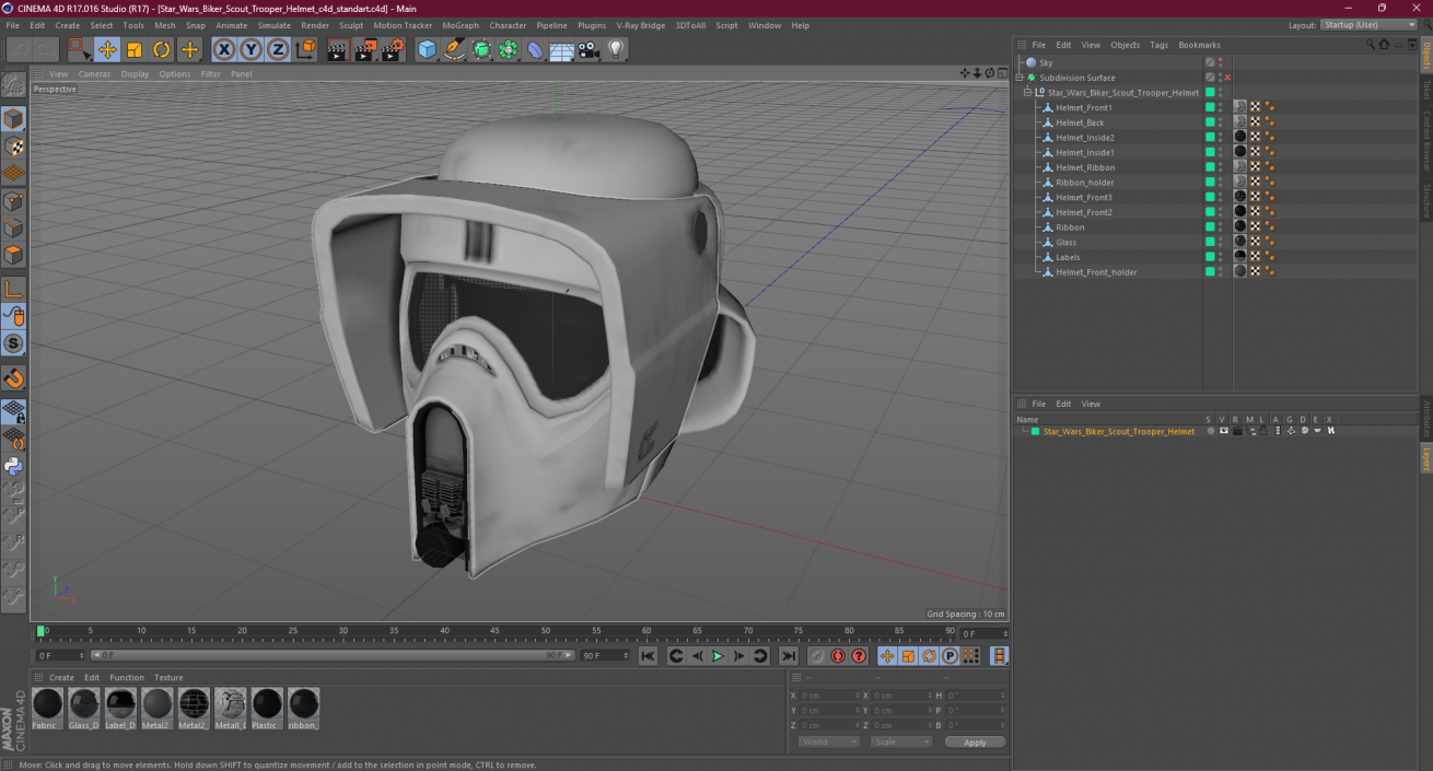 3D Star Wars Biker Scout Trooper Helmet