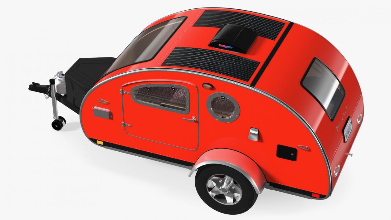 3D Vistabule Teardrop Camping Trailer Red model